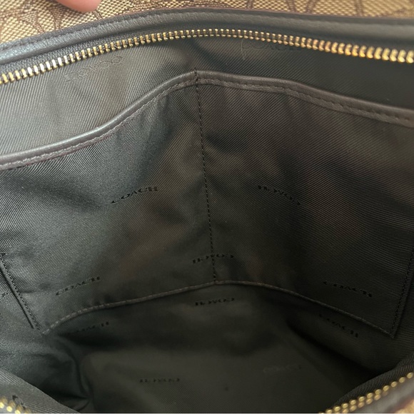 Coach - Signature Jacquard Dufflette - Khaki/Brown/Light Gold - Picture 7 of 15